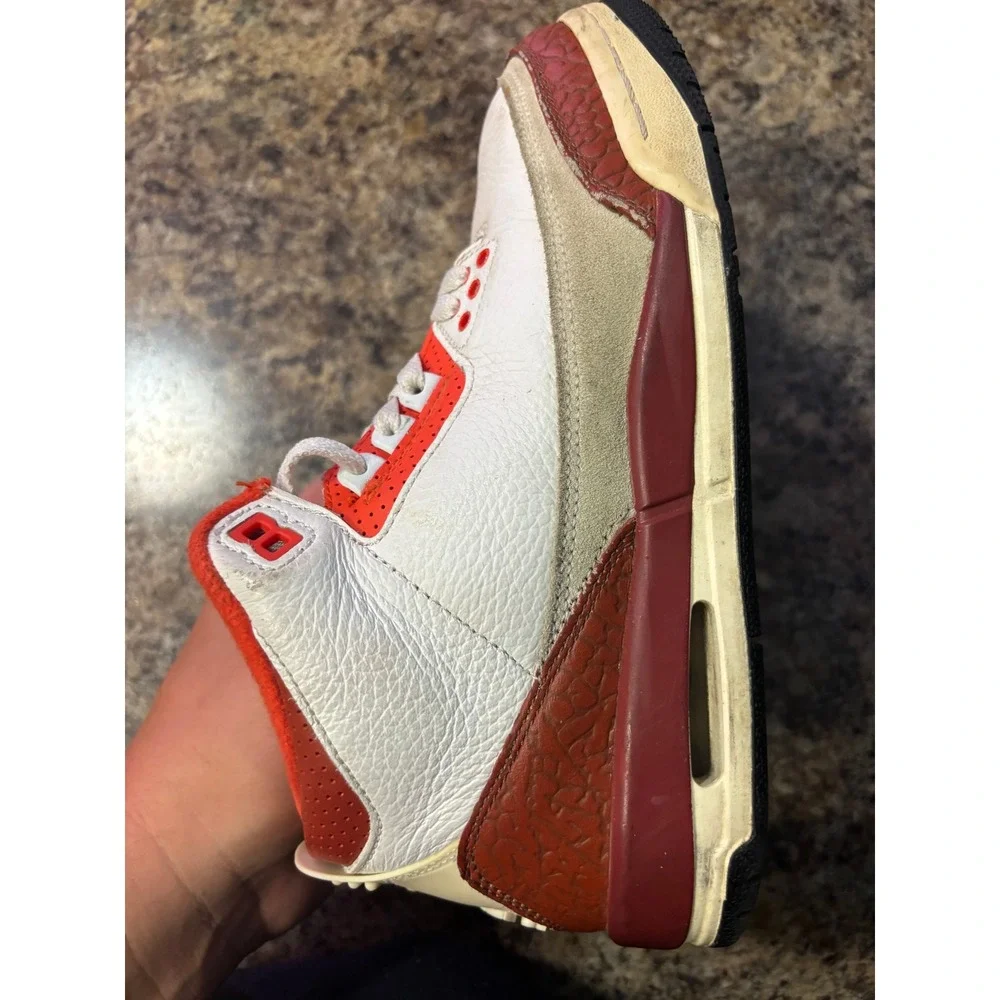 Jordan 3 Retro Mars Stone GS White Orange Brown DV7028-108 Kids Size 6.5Y
